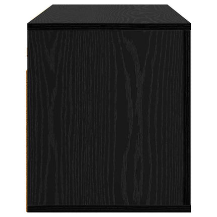 Vægmonteret TV Skab 80 x 34,5 x 40 cm Sort eg Konstrueret træ