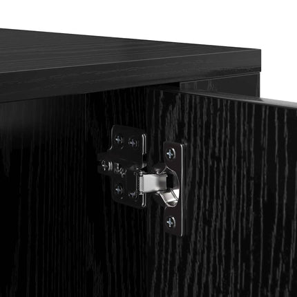 Vægmonteret TV Skab 100 x 34,5 x 40 cm Sort eg Konstrueret træ