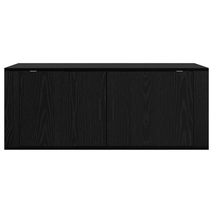 Vægmonteret TV Skab 100 x 34,5 x 40 cm Sort eg Konstrueret træ
