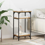 Sidebord med hylde Gammelt træ 40 x 30 x 75 cm Konstrueret træ