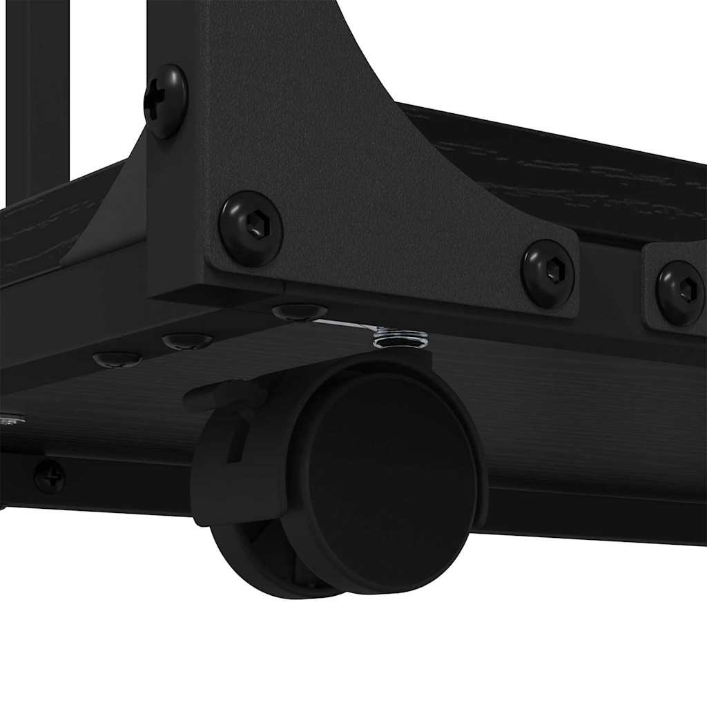 Sidebord med hylde Sort eg 50 x 35 x 55.5 cm Konstrueret træ