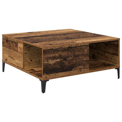 Sofabord Gammelt træ 80 x 80 x 36,5 cm Konstrueret træ