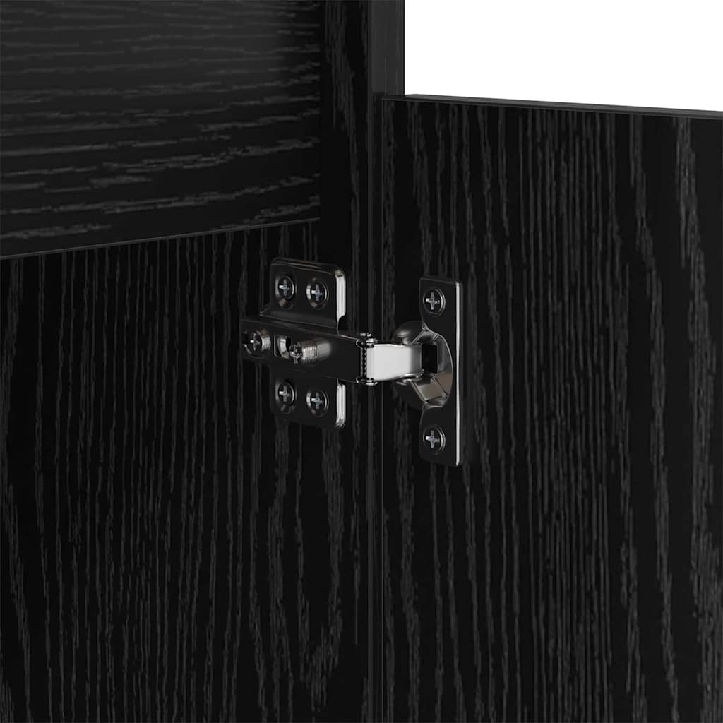 Natskab med skuffe Sort eg 40 x 35 x 70 cm Konstrueret træ