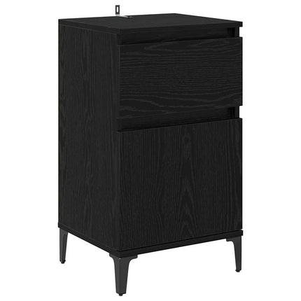 Natskab Sort eg 40 x 35 x 70 cm Konstrueret træ