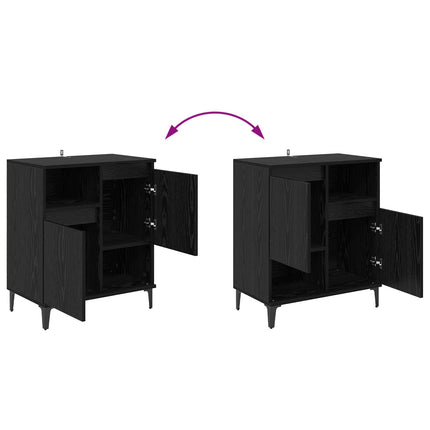 Sideboard Sort eg 60 x 35 x 70 cm Konstrueret træ