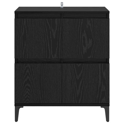 Sideboard Sort eg 60 x 35 x 70 cm Ingeniørt træ og jern