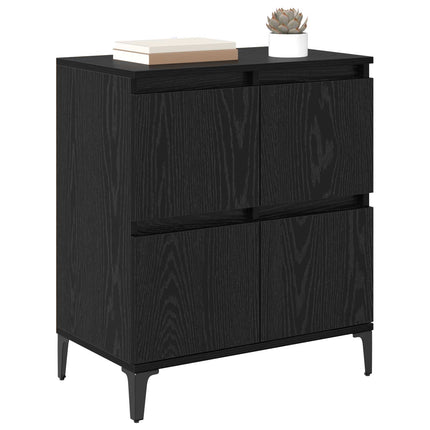 Sideboard Sort eg 60 x 35 x 70 cm Ingeniørt træ og jern