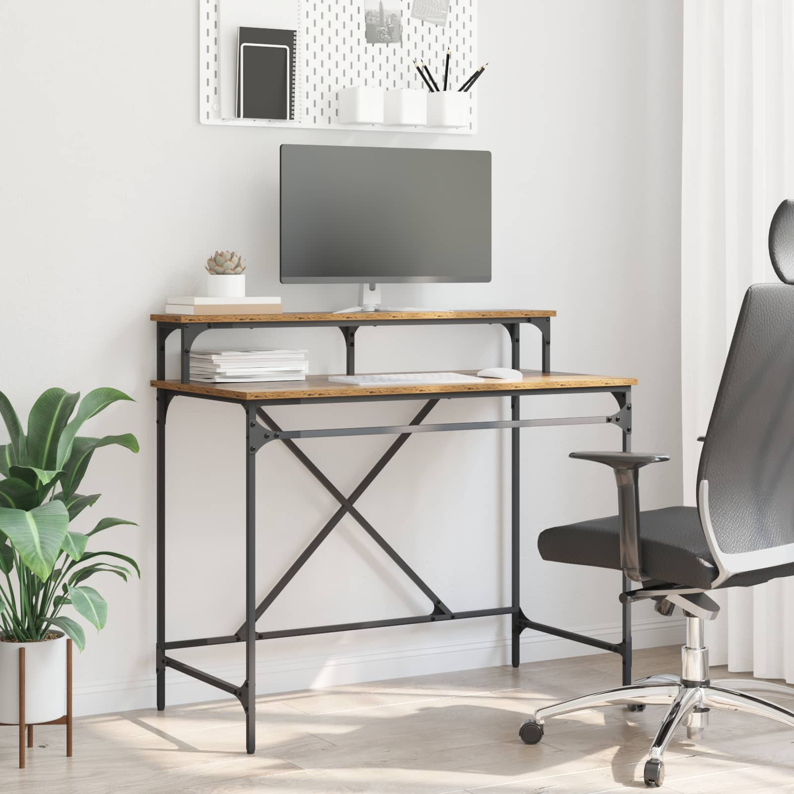 Bord Gammelt træ 100 x 50 x 90 cm Konstrueret træ billede
