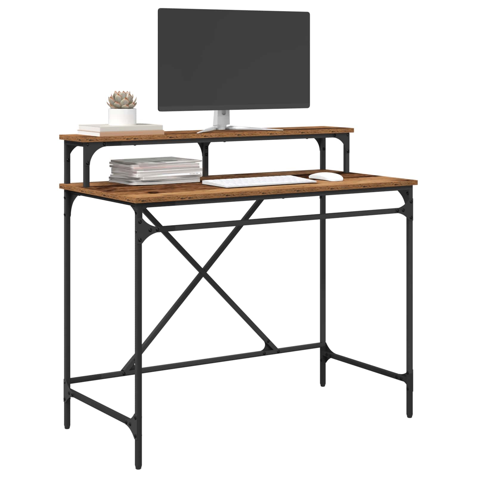 Bord Gammelt træ 100 x 50 x 90 cm Konstrueret træ billede