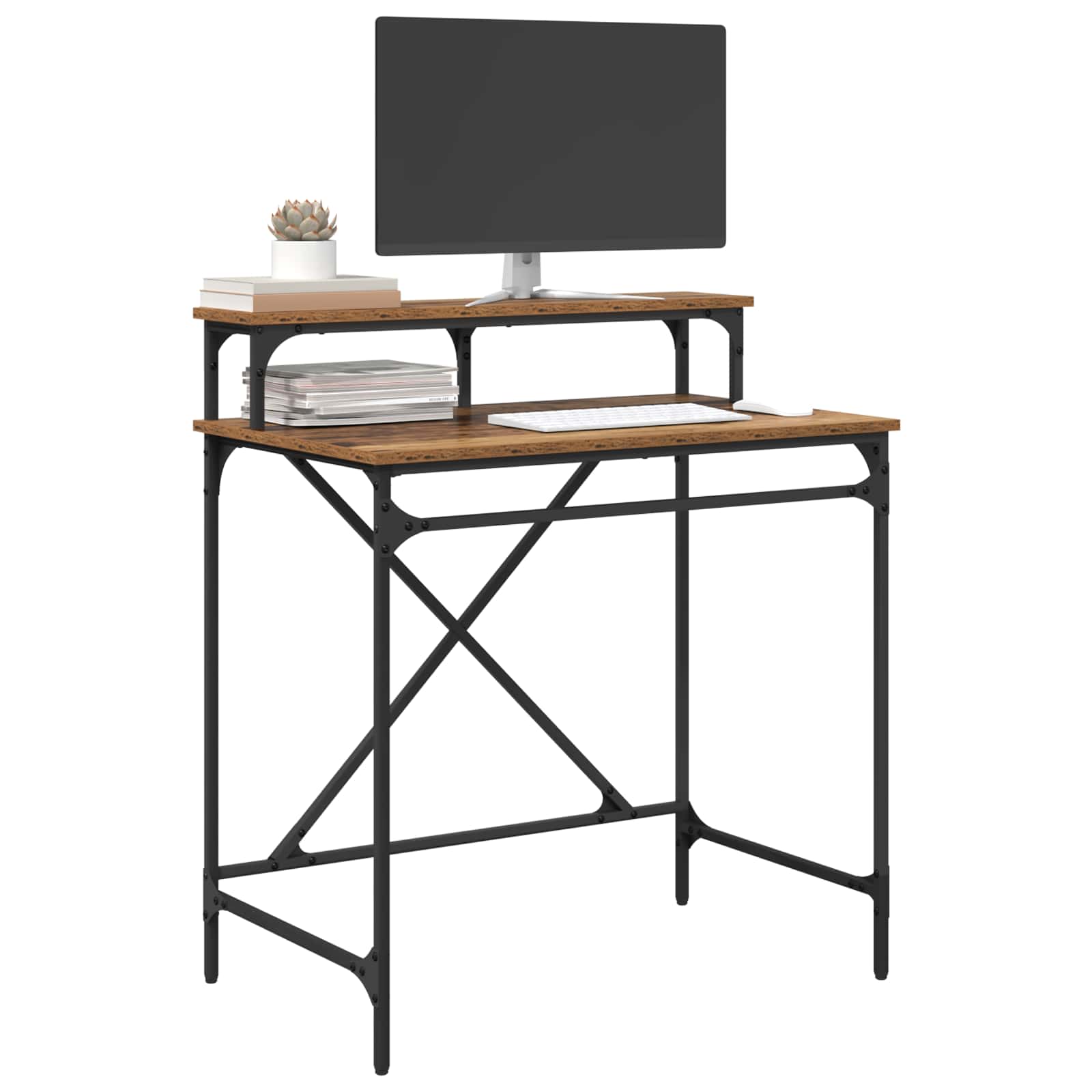 Bord Gammelt træ 80 x 50 x 90 cm Konstrueret træ billede