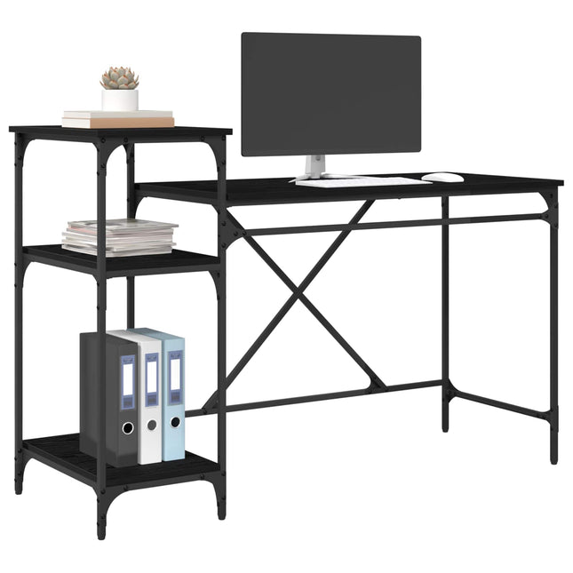 Bord Sort eg 135 x 50 x 90 cm Konstrueret træ