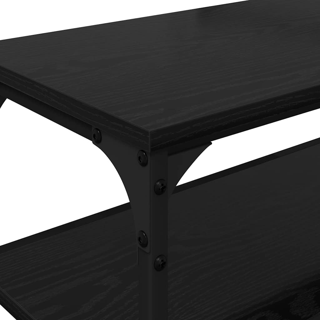 TV-skab Sort eg 160 x 30 x 50 cm Ingeniørt træ og jern