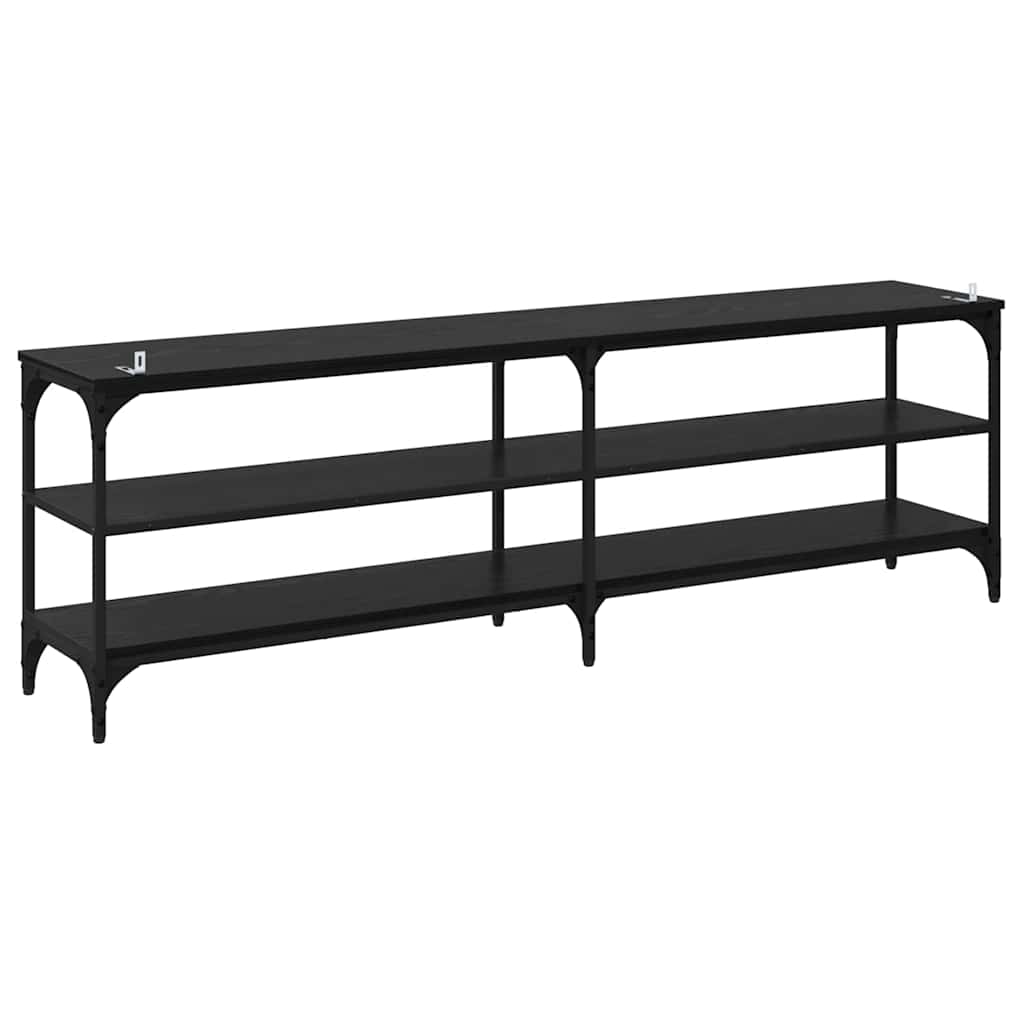 TV-skab Sort eg 160 x 30 x 50 cm Ingeniørt træ og jern