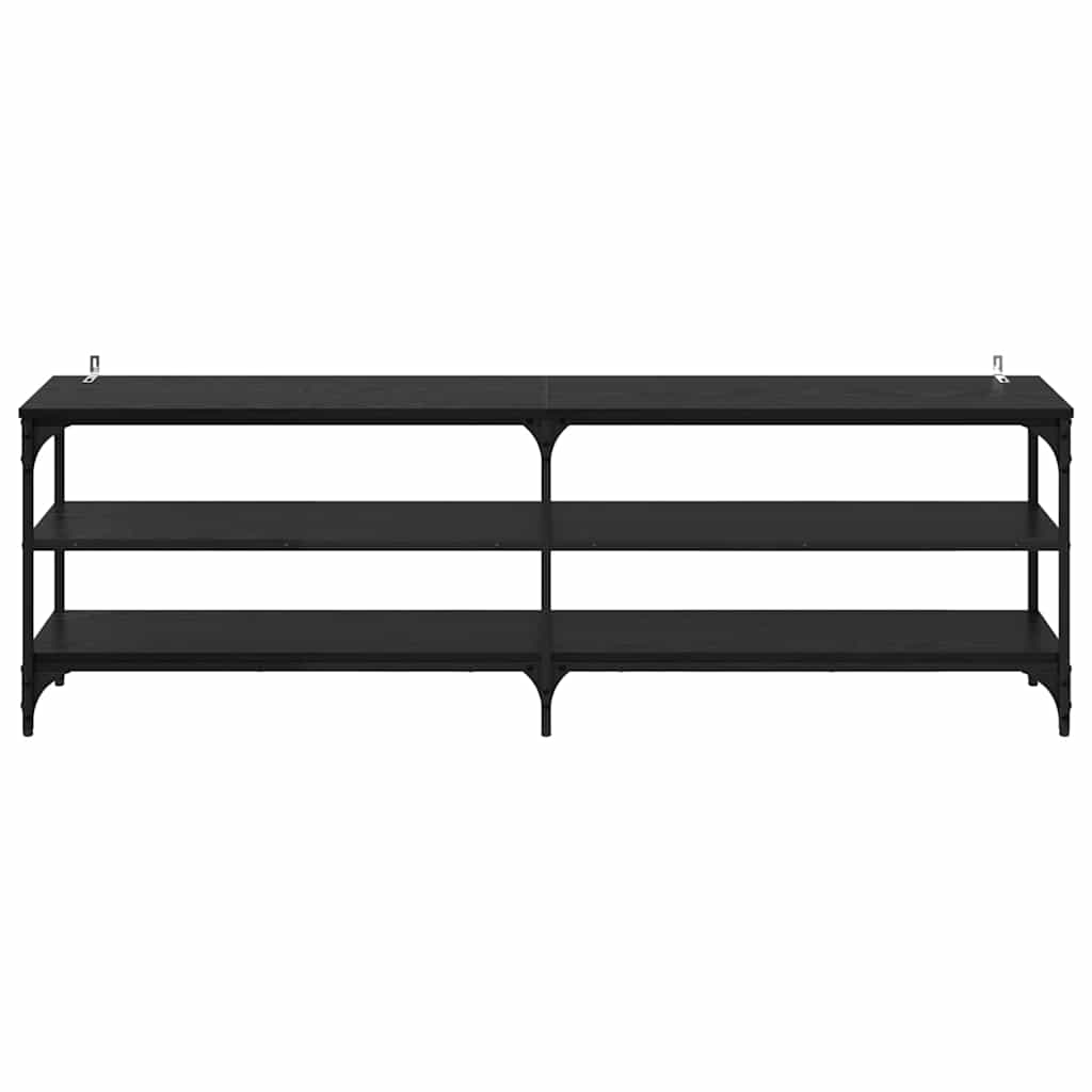 TV-skab Sort eg 160 x 30 x 50 cm Ingeniørt træ og jern