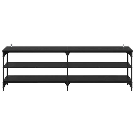 TV-skab 160 x 30 x 50 cm Sort eg Ingeniørt træ og jern