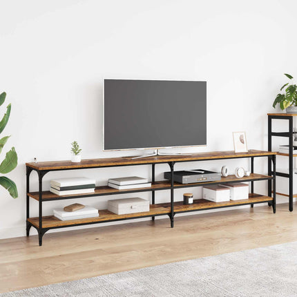 TV-skab 200 x 30 x 50 cm Gammelt træ Ingeniørt træ og jern
