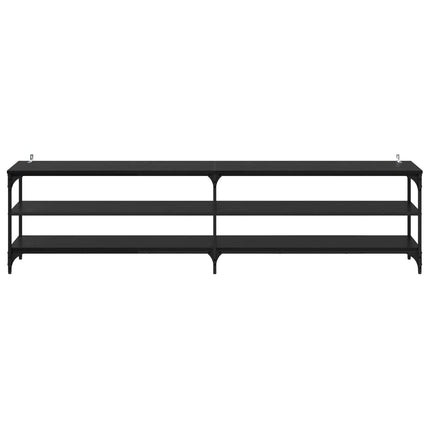 TV-skab 200 x 30 x 50 cm Sort eg Ingeniørt træ og jern