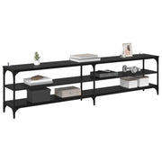 TV-skab Sort eg 200 x 30 x 50 cm Ingeniørt træ og jern