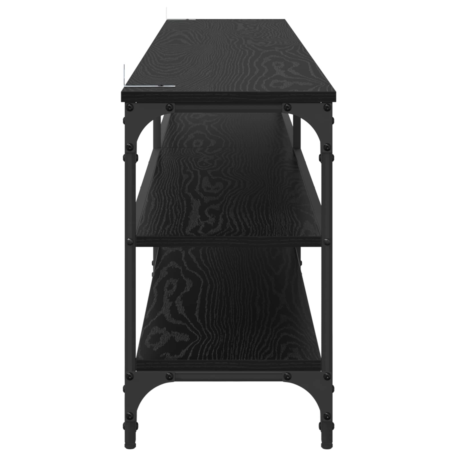 TV-skab Sort eg 200 x 30 x 50 cm Ingeniørt træ og jern