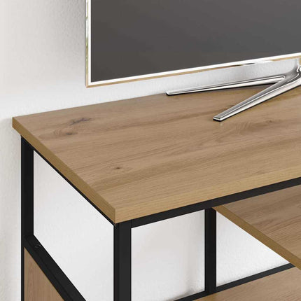 TV-skab 100 x 35 x 45 cm Artisan Egetræ Ingeniørt træ og jern