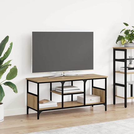 TV-skab 100 x 35 x 45 cm Artisan Egetræ Ingeniørt træ og jern