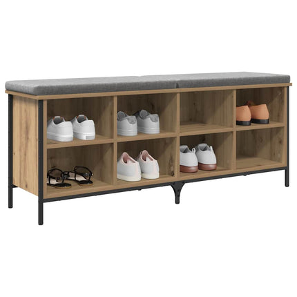 Sko skab 131 x 35 x 50 cm Ingeniørt træ og jern Artisan-eg