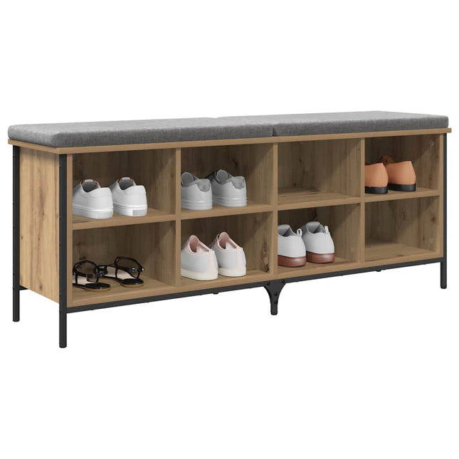 Sko skab Artisan Egetræ 131 x 35 x 50 cm Ingeniørt træ og jern
