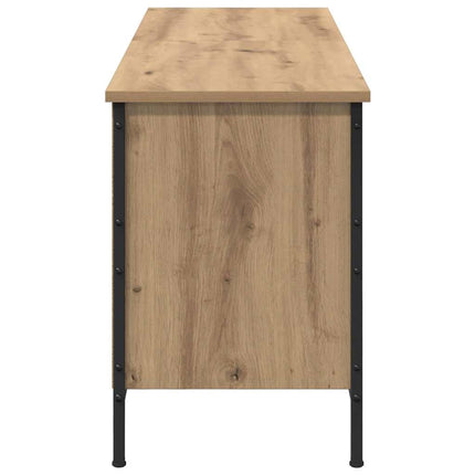 Sko skab 131 x 35 x 50 cm Ingeniørt træ og jern Artisan-eg