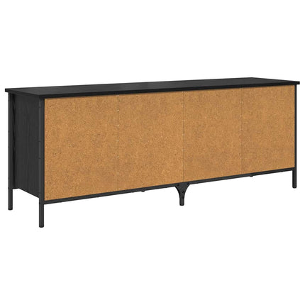 Sko skab 131 x 35 x 50 cm Ingeniørt træ og jern Sort eg