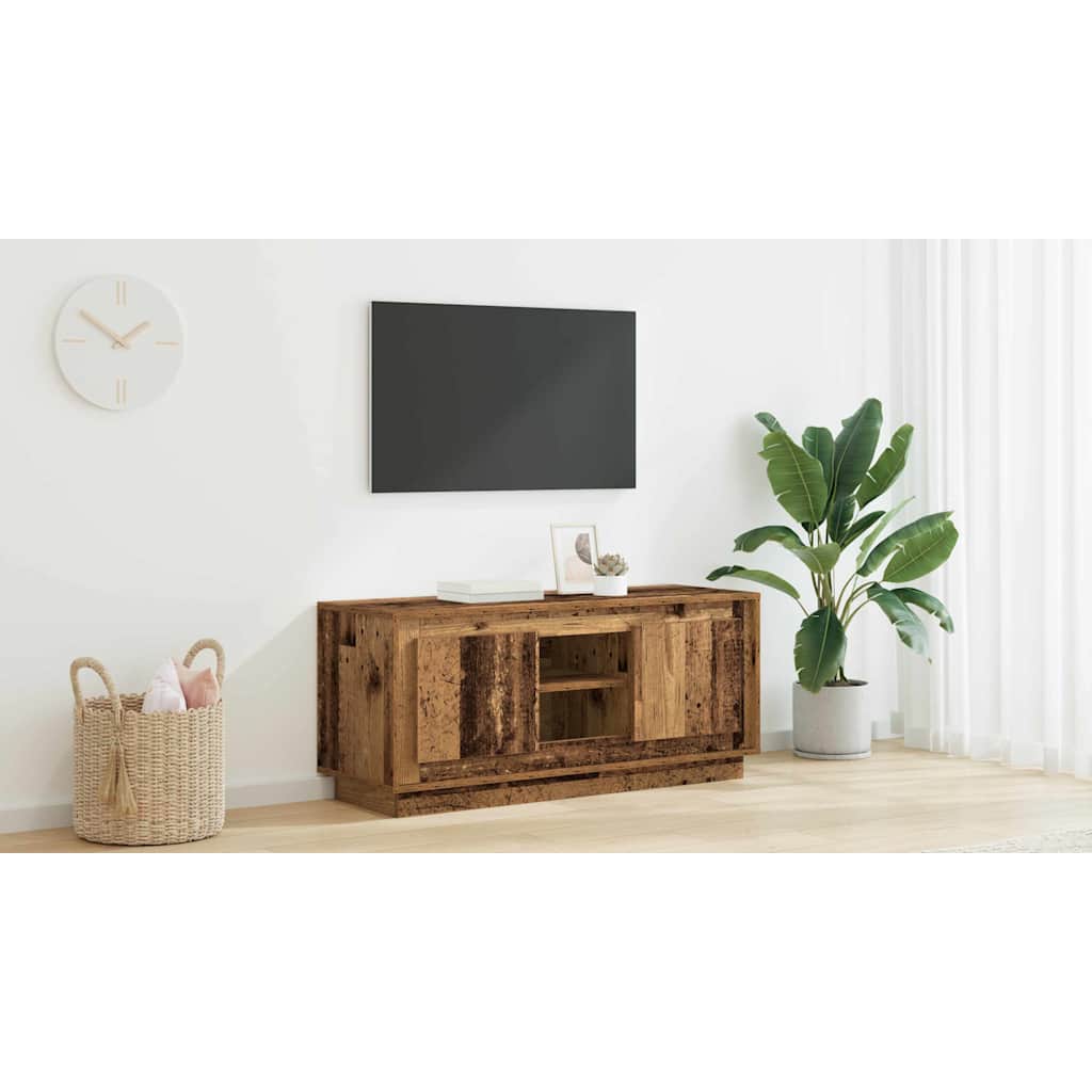 TV-skab Gammelt træ 102 x 35 x 45 cm Konstrueret træ