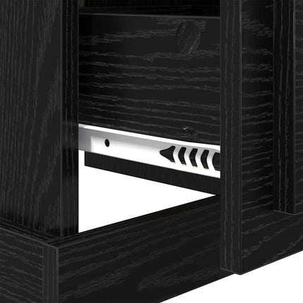 Natskab 2 stk. Sort eg 39 x 39 x 47.5 cm Konstrueret træ