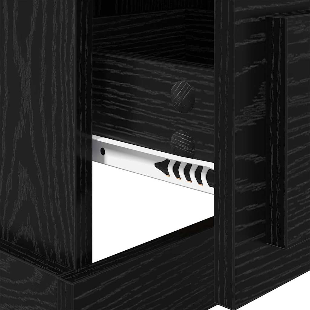 Natskab med skuffe Sort eg 39 x 39 x 67,5 cm Konstrueret træ