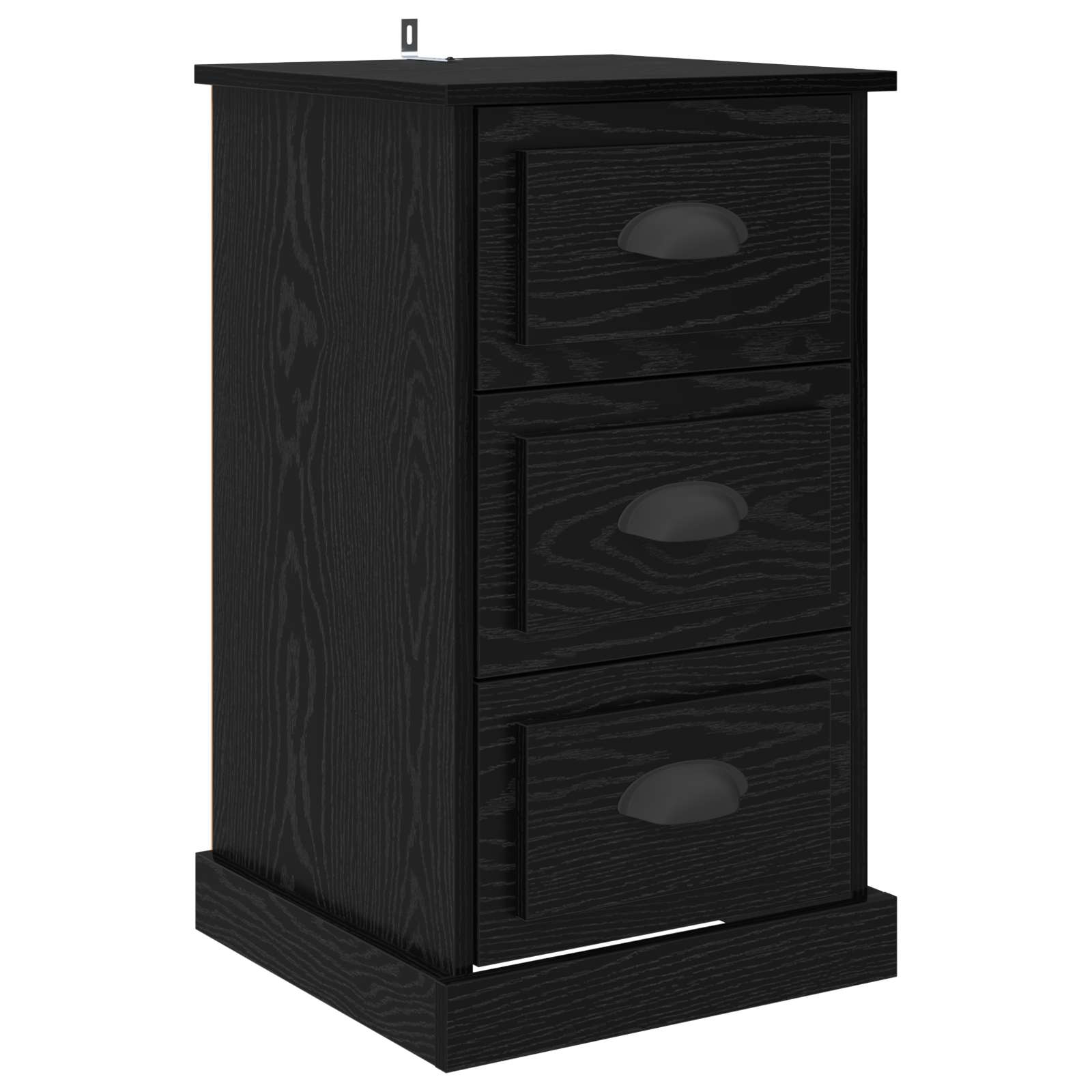 Natskab med skuffe Sort eg 39 x 39 x 67,5 cm Konstrueret træ