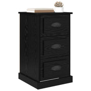 Natskab med skuffe Sort eg 39 x 39 x 67,5 cm Konstrueret træ