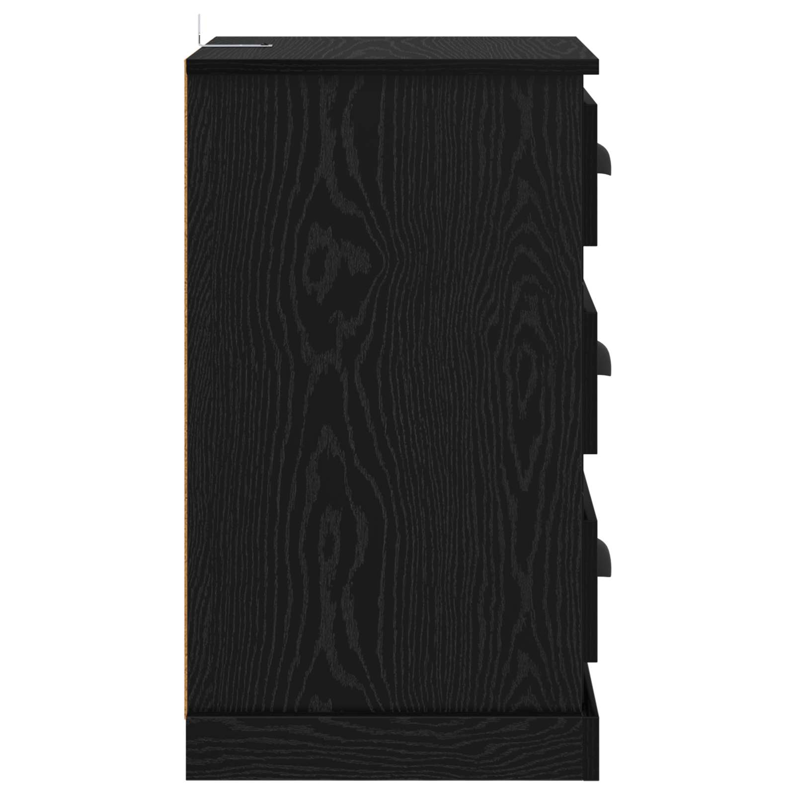 Natskab med skuffe Sort eg 39 x 39 x 67,5 cm Konstrueret træ