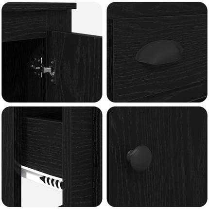 Highboard Sort eg 60 x 35,5 x 103,5 cm Konstrueret træ
