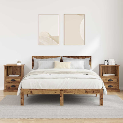 Natskab 2 stk. Gammelt træ 36 x 43 x 60 cm Konstrueret træ