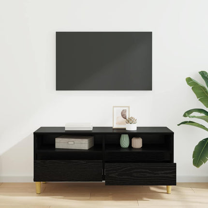 TV-skab 100 x 34,5 x 44,5 cm Sort eg Konstrueret træ