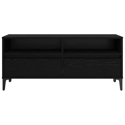TV-skab Sort eg 100 x 34,5 x 44,5 cm Ingeniørt træ og jern
