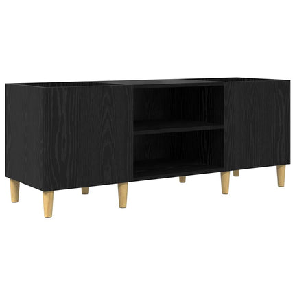 Pladeskab 121 x 38 x 48 cm Konstrueret træ Sort eg