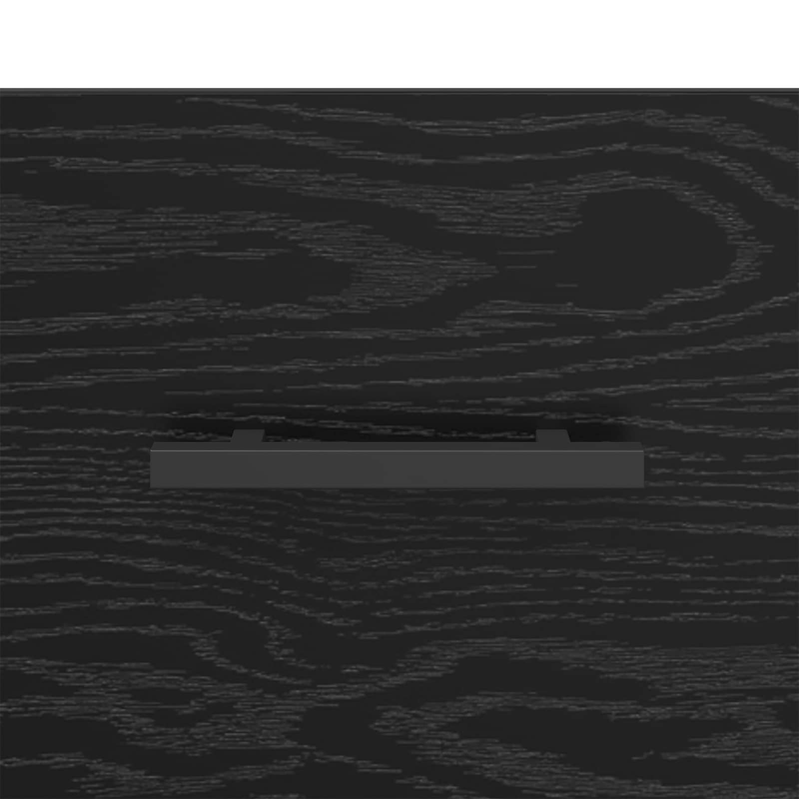 Sideboard Sort eg 69,5 x 34 x 90 cm Ingeniørt træ og jern