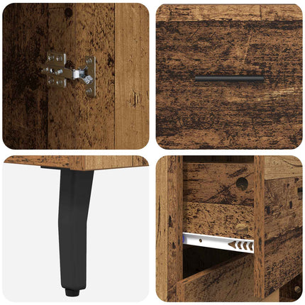 Sideboard Gammelt træ 69,5 x 34 x 90 cm Ingeniørt træ og jern