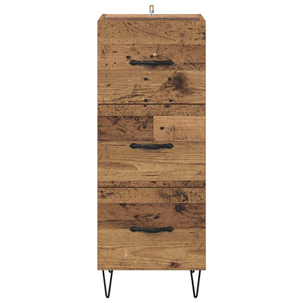 Sideboard Gammelt træ 34 x 34,5 x 90 cm Konstrueret træ