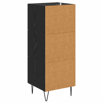 Sideboard Sort eg 34 x 34,5 x 90 cm Konstrueret træ
