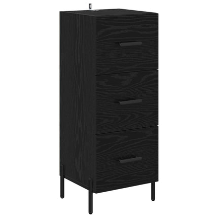 Sideboard Sort eg 34 x 34.5 x 90 cm Konstrueret træ