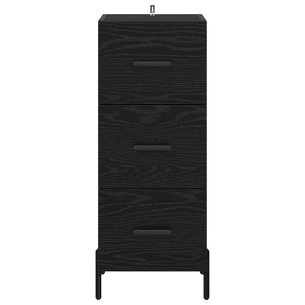 Sideboard Sort eg 34 x 34.5 x 90 cm Konstrueret træ