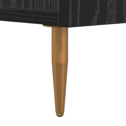 Sideboard Sort eg 69,5 x 34 x 90 cm Ingeniørt træ og jern