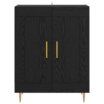 Sideboard Sort eg 69,5 x 34 x 90 cm Ingeniørt træ og jern