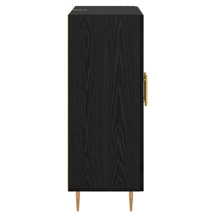 Sideboard Sort eg 69,5 x 34 x 90 cm Ingeniørt træ og jern