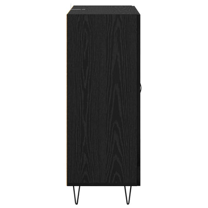 Sideboard Sort eg 69,5 x 34 x 90 cm Ingeniørt træ og jern